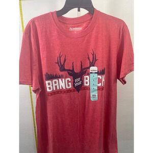 Academy Sports Outdoors Mens Bang For Your Buck Deer Graphic T-Shirt Red Large